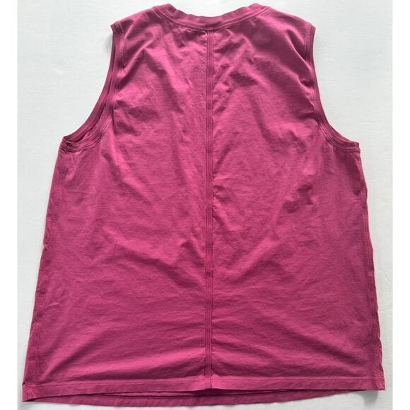 Lululemon All Yours Boyfriend Tank Pink Lychee Size 18 Cotton Muscle Tank Loose - Picture 3 of 5
